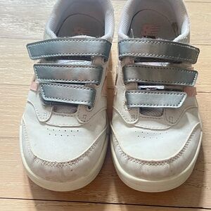 Kids New Balance White and Gray Shoes